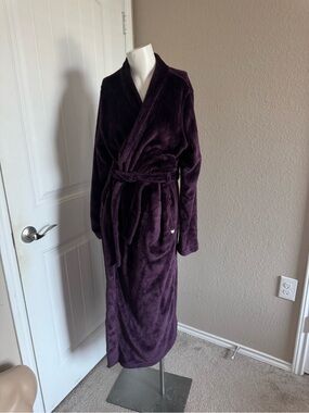 UGG Deep Purple Plush Bathrobe with Belt